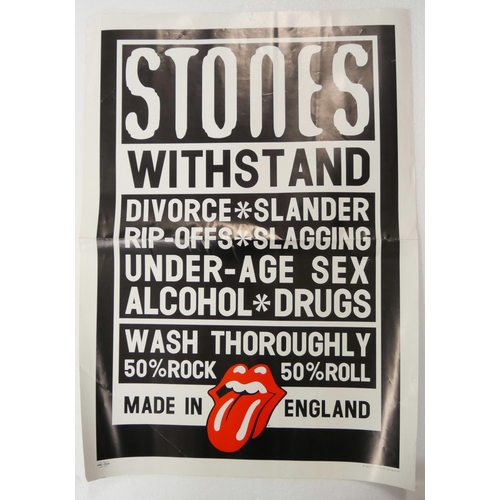 2212 - A collection of eight Rolling Stones promo posters including Voodoo Lounge tour