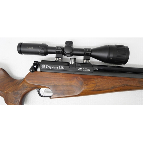 2238 - A Daystate MK3 .177 bolt action air rifle with Hawke Scope and silencer with green canvas soft case ... 