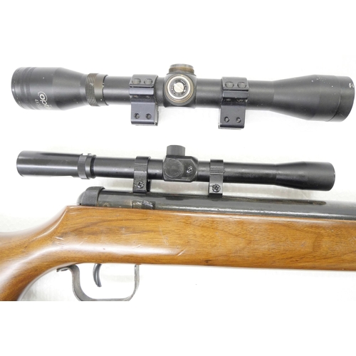 2241 - A SMK17 cal 5.5mm/.22 target shooting air rifle, 0500892, with two scopes, Optik 4x20 and 4x32, with... 