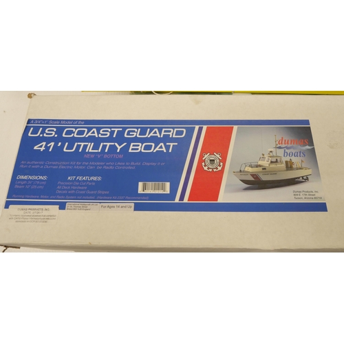 2256 - A Lisa M Krick easy build system motor yacht and a Ready-to-Fly Wind Cruiser II, both boxed and a US... 