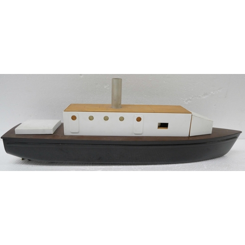 2260 - A collection of six model boats, one with remote, appear incomplete, work in progress **PLEASE NOTE ... 