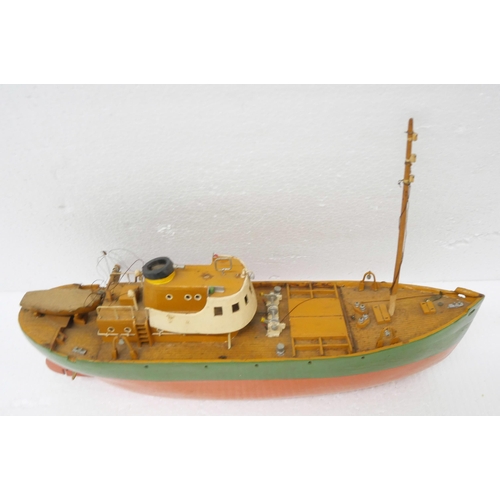 2260 - A collection of six model boats, one with remote, appear incomplete, work in progress **PLEASE NOTE ... 