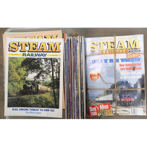 2273 - Two boxes of steam railway magazines **PLEASE NOTE THIS LOT IS NOT ELIGIBLE FOR IN-HOUSE POSTING AND... 