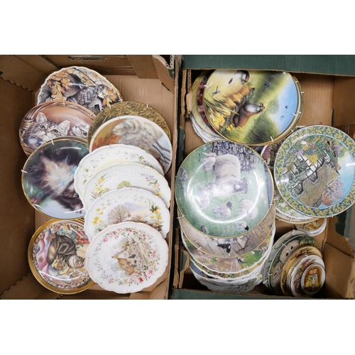 2275 - Two boxes of collectors plates, various series, including Royal Albert Life On The Farm, Dream Cotta... 