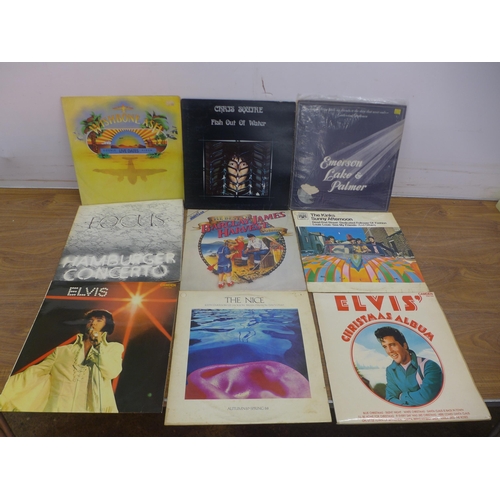 5101 - A box of approximately 25 rock and roll LP records including Pink Floyd, Bob Dylan, The Kinks, Rolli... 