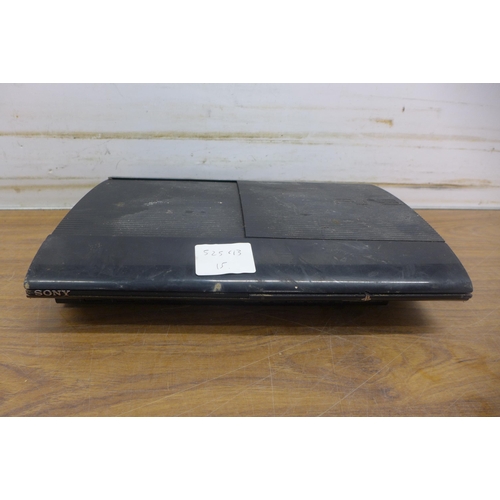 5105 - A Sony PlayStation 2 Mini (top loader) and Sony PlayStation 3 Slim (top loader) no cables or control... 