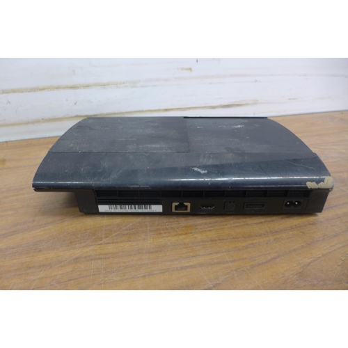 5105 - A Sony PlayStation 2 Mini (top loader) and Sony PlayStation 3 Slim (top loader) no cables or control... 