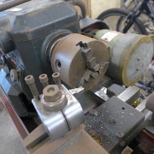 5180 - A Little John metal turning lathe with a large quantity of lathe tools and accessories including gea... 