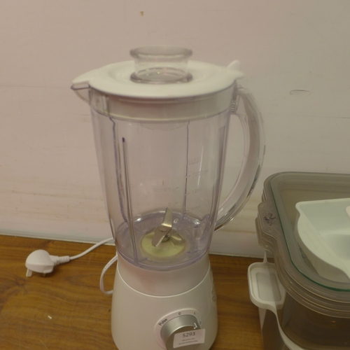 5293 - A Cookworks blender and a Duronic FS87 kitchen steamer