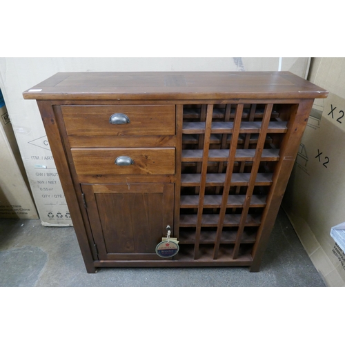 3136 - A 28-bottle wine rack storage cabinet