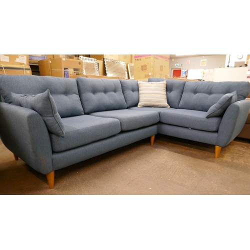 3152 - An SCS Luna left hand facing blue upholstered corner sofa