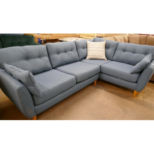 3152 - An SCS Luna left hand facing blue upholstered corner sofa