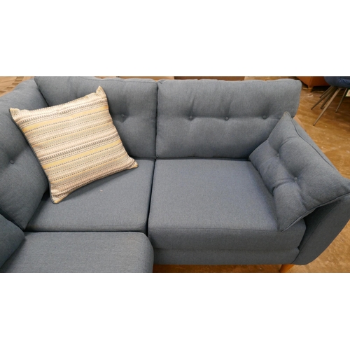 3152 - An SCS Luna left hand facing blue upholstered corner sofa