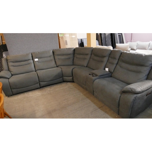 3192 - Eden Fabric electric reclining corner sofa, Original RRP £1666.66 + Vat (4220-7) *This lot is subjec... 