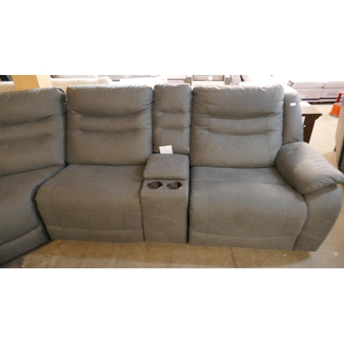 3192 - Eden Fabric electric reclining corner sofa, Original RRP £1666.66 + Vat (4220-7) *This lot is subjec... 