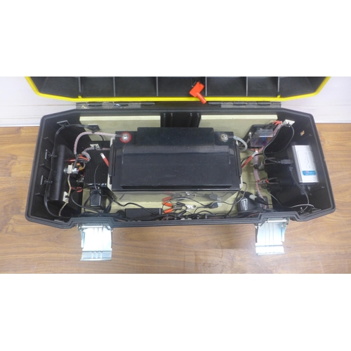 5002 - A Stanley Fatmax toolbox with built in power station/inverter