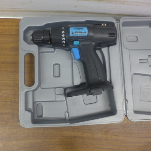 5003 - A Titan TTB879GRD, 240V, angle grinder and a Nutool NPT120 cordless drill