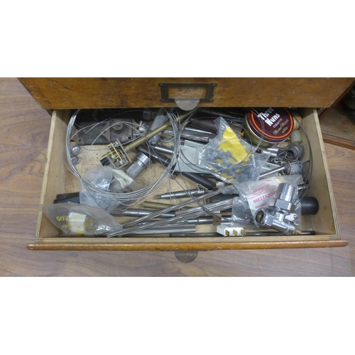 5027 - Two vintage beech engineers tool boxes, with trays including drill bits, mini wrenches, adjustable w... 