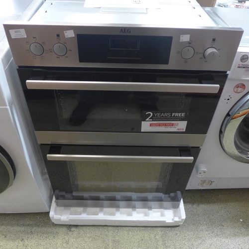 4031 - AEG Built In Double Oven Stainless Steel  *This lot is subject to VAT