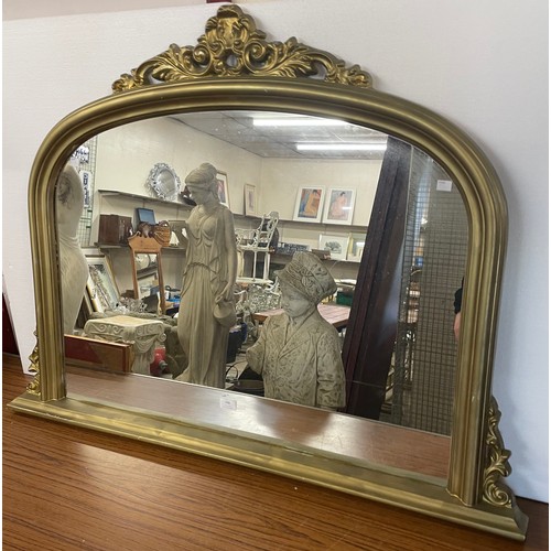 296 - A Victorian style gilt framed overmantle mirror