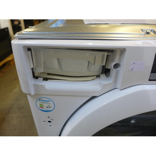 4057 - Candy Integrated Washing Machine 9kg (Door requires attention/Missing detergent door) *This lot is s... 