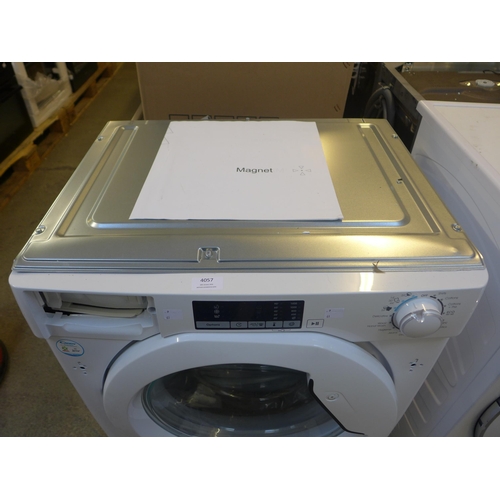 4057 - Candy Integrated Washing Machine 9kg (Door requires attention/Missing detergent door) *This lot is s... 