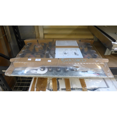 4061 - Neff Gas 5 Burner Hob Flame Select (Damaged) Stainless Steel Extractor (Transit Damaged) *This lot i... 