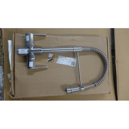 4090 - Oceanus Brushed Nickel Tap - High Pressure Only  *This lot is subject to VAT