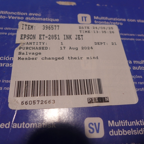 6004 - Epson Et-2851 Ink Jet Printer, Original RRP £199.99 + Vat (347-462) *This lot is subject to Vat