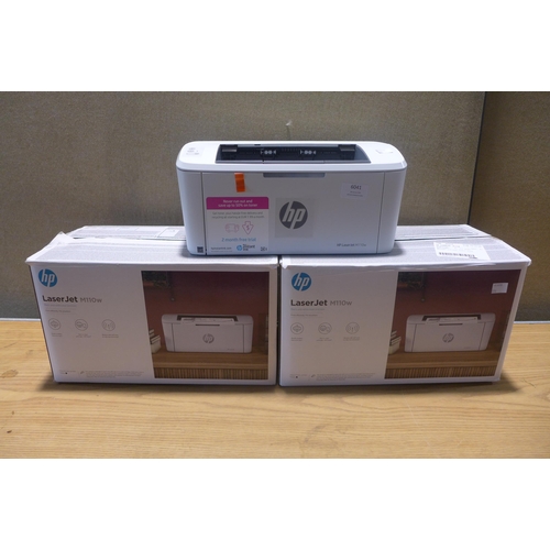 6041 - Two Hp Laserjet M110We Printers  (347-75,270) *This lot is subject to Vat