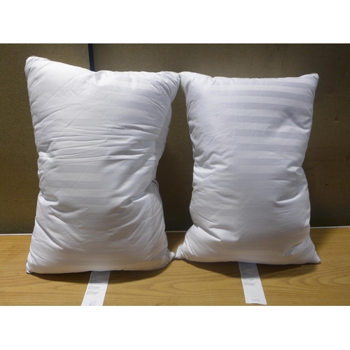 6055 - Two Hotel Grand Down Roll jumbo Pillows (347-278) *This lot is subject to Vat