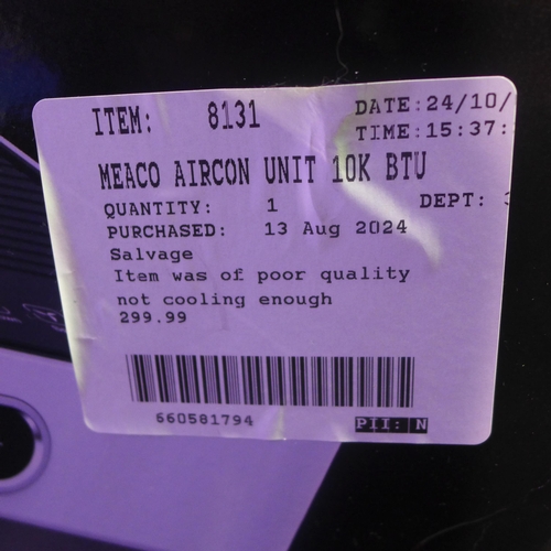 6058 - Meaco Aircon Unit 10K Btu, Original RRP £299.99 + Vat (347-256) *This lot is subject to Vat