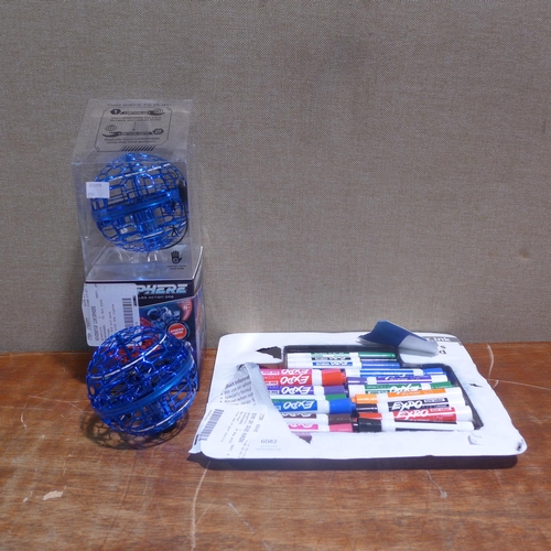 6082 - Expo Dry Erase Markers and Two Hoverstar Lumisphere Flying Orbs (347-239,255) *This lot is subject t... 