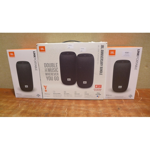 6087 - JBL Link Portable Speakers  (349-207) *This lot is subject to VAT