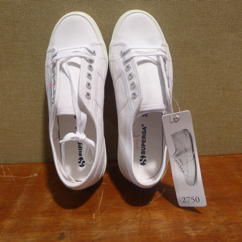 6113 - A pair of Supergra White Cotu classic trainers with box, size UK5.5 (347-650)*This lot is subject to... 