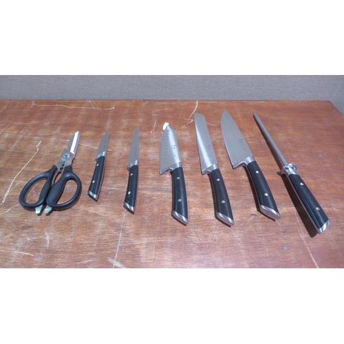 6121 - Cangshan Acacia Block Knife Set   (349-288) *This lot is subject to VAT