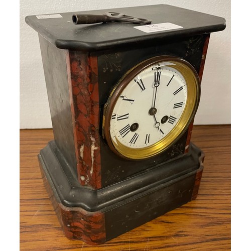 320 - A 19th Century French Belge noir mantel clock