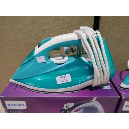 6257 - Two Philips Steam Irons  (347-237,238) *This lot is subject to Vat