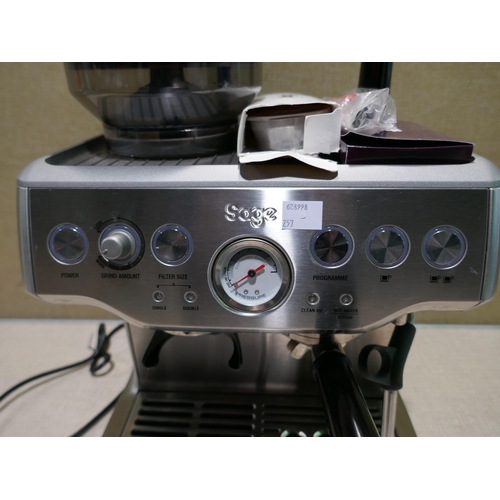 6264 - Sage Pump Coffee Machine, Original RRP £449.99 + Vat (347-257) *This lot is subject to Vat