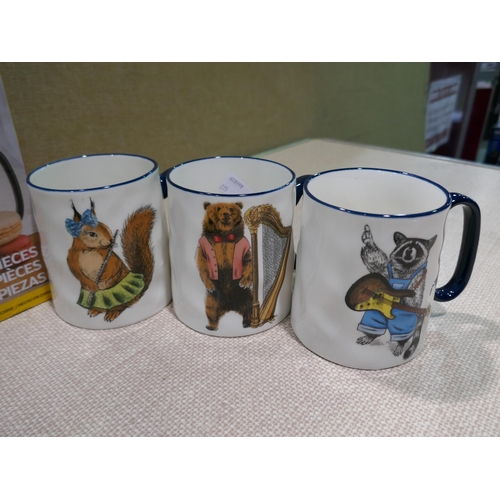 6265 - Six Animal Orchestra Mugs And Magic Storage Bags   (347-275,284) *This lot is subject to Vat