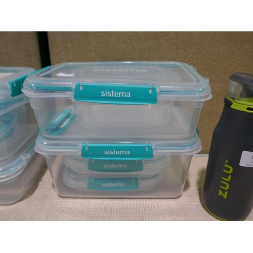 6268 - Sistema Klip It Plus food containers and Two Zulu Bottles (347-263,280) *This lot is subject to Vat