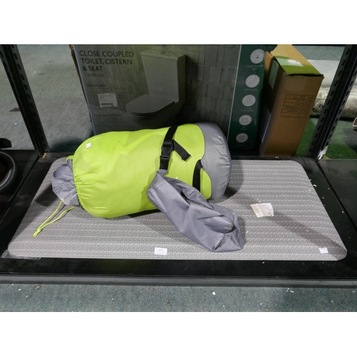 6272 - Herringbone Kitchen Mat And A Core Hybrid Sleeping Bag (347-231,254) *This lot is subject to Vat