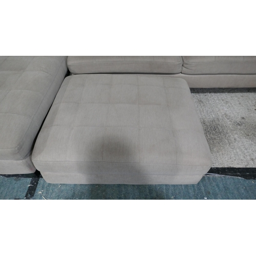 6287 - Noel Fabric Sectional Sofa with Ottoman (marked) Original RRP £799.99 + Vat (347-443) *This lot is s... 