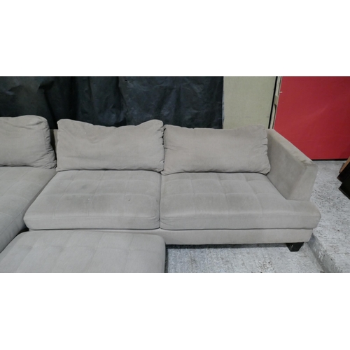 6287 - Noel Fabric Sectional Sofa with Ottoman (marked) Original RRP £799.99 + Vat (347-443) *This lot is s... 