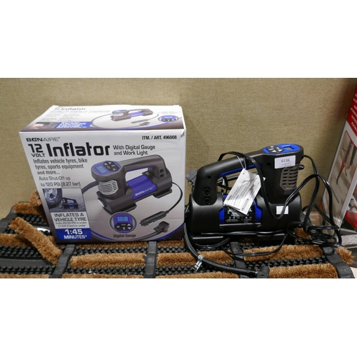 6136 - Two Primeur Coir Rod Mats, Bon Aire 12V Inflator And A Shark Steam Mop   (347-11,12,33,36) *This lot... 