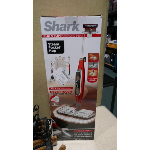 6136 - Two Primeur Coir Rod Mats, Bon Aire 12V Inflator And A Shark Steam Mop   (347-11,12,33,36) *This lot... 