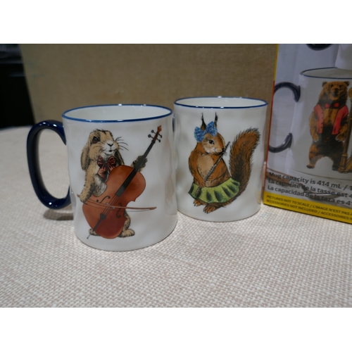 6154 - Animal Orchestra Mugs  (349-390) *This lot is subject to VAT