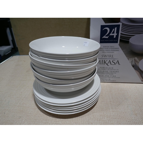 6155 - Mikasa Porcelain 'Swirl' Dinnerware Set   (349-391) *This lot is subject to VAT