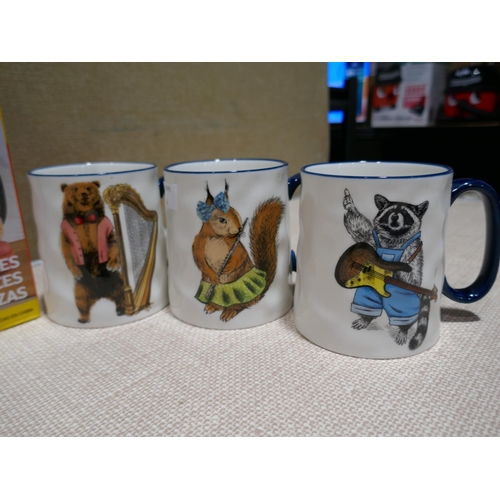 6164 - Animal Orchestra Mugs (349-46) *This lot is subject to VAT