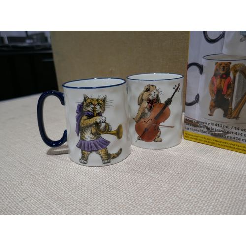 6164 - Animal Orchestra Mugs (349-46) *This lot is subject to VAT